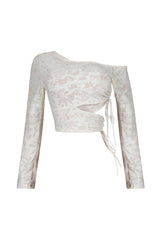 Chloe Burnout Mesh Cutout Top