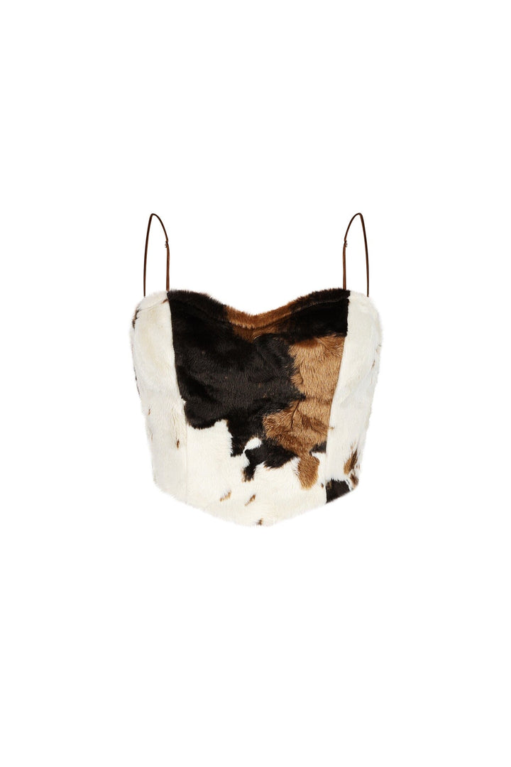 Ranch Romance Fur Crop Top