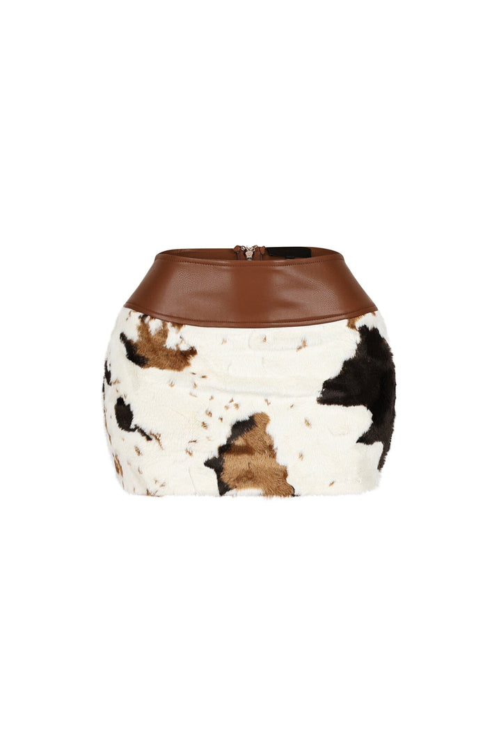 Ranch Romance Fur Mini Skirt