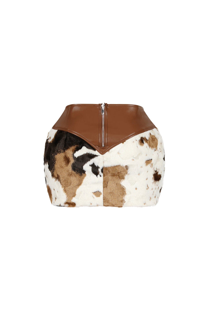 Ranch Romance Fur Mini Skirt