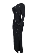 Set Me Free Cross Metal Maxi Dress