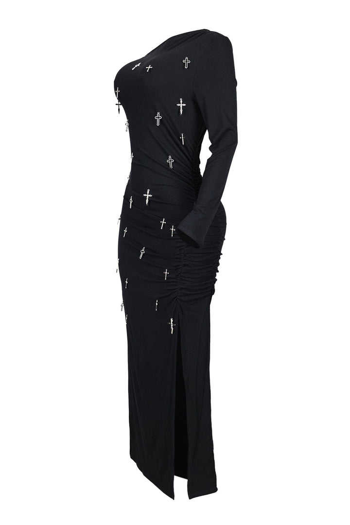 Set Me Free Cross Metal Maxi Dress
