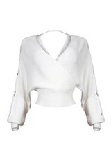 Vanessa Off Shoulder Sleeve Cutout Sweater