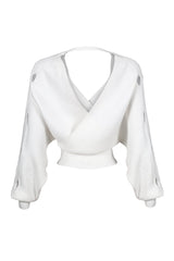 Vanessa Off Shoulder Sleeve Cutout Sweater