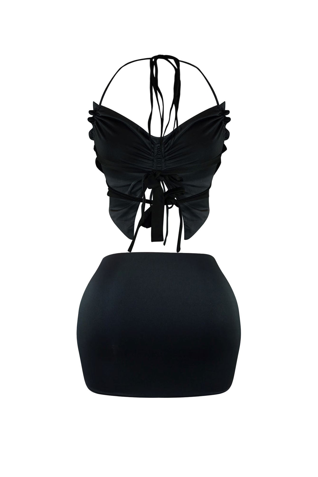Delicate Butterfly Halter Top &amp; Skirt SET