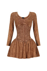 Chelsea Mineral Washed Corset Mini Dress