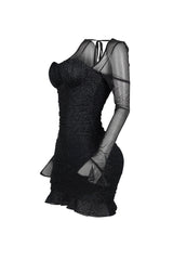 Violeta Mesh Glitter Mini Dress