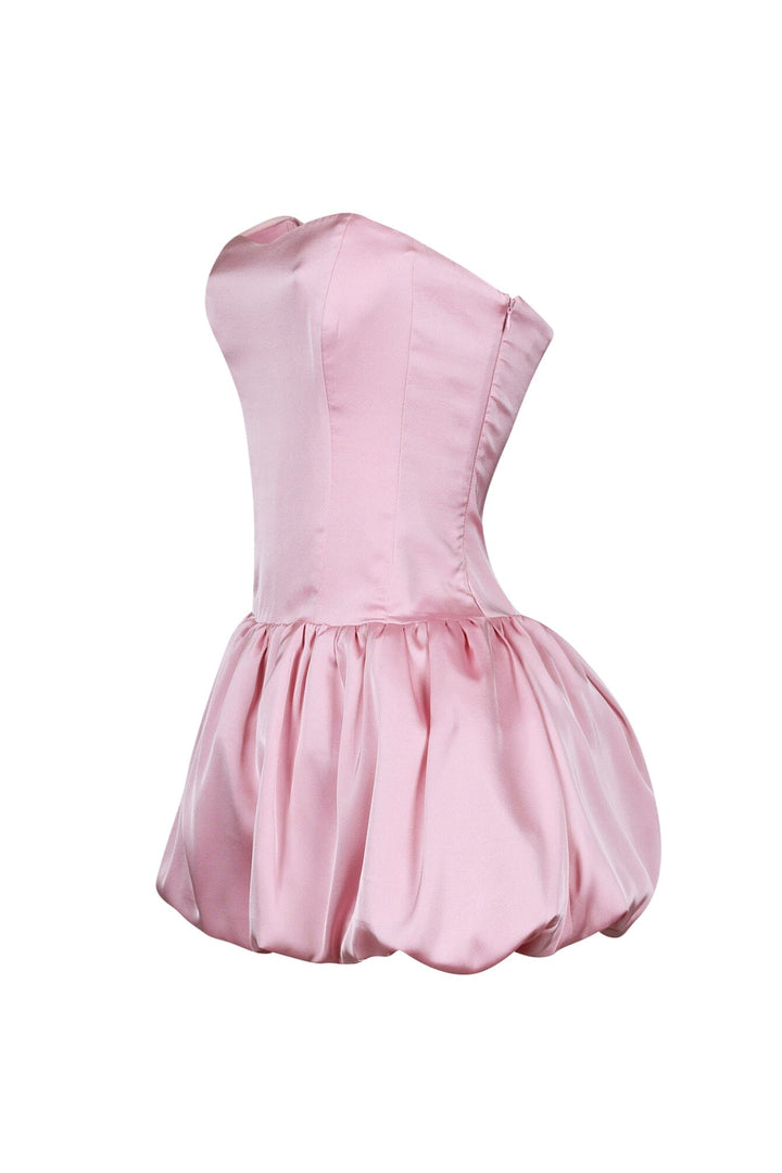 Bre Tube Satin Balloon Mini Dress
