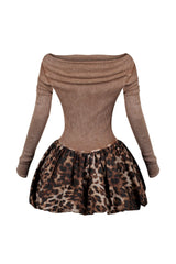 Serena Cheetah Bubble Mini Dress