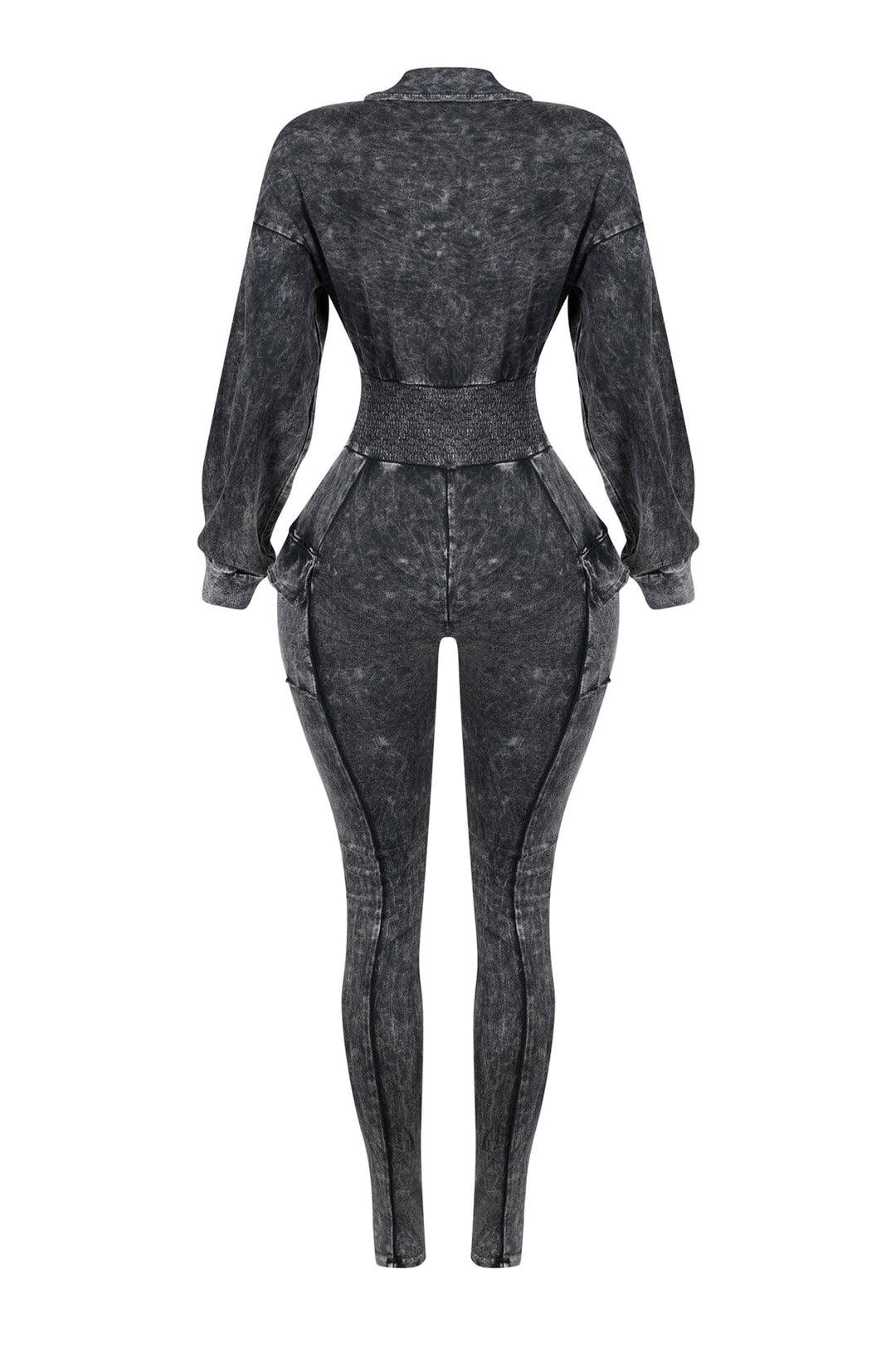 Olivia Mineral Washed Smocking Jumpsuit