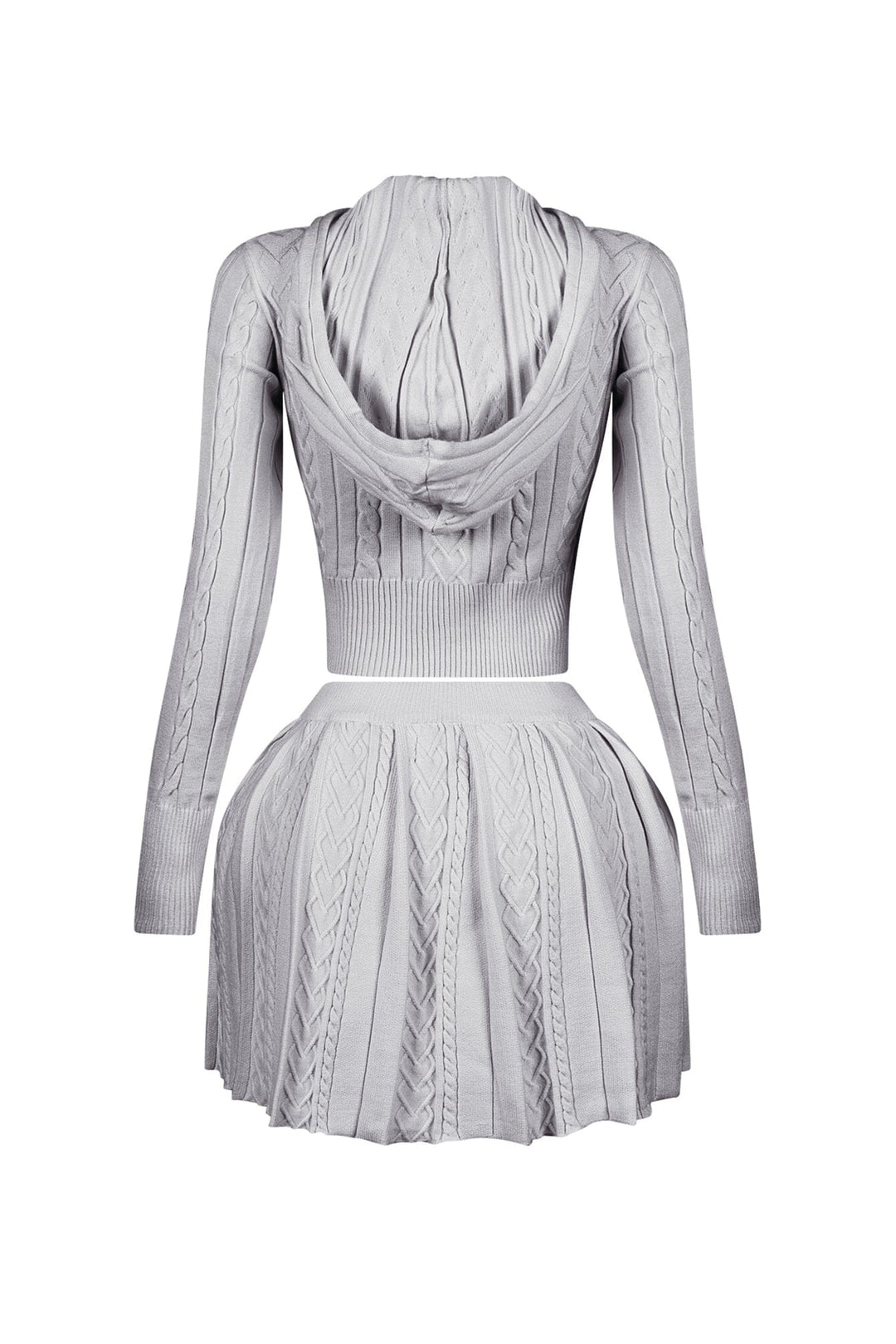 Ella Cable Knit Hoodie &amp; Skort SET