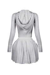 Ella Cable Knit Hoodie &amp; Skort SET