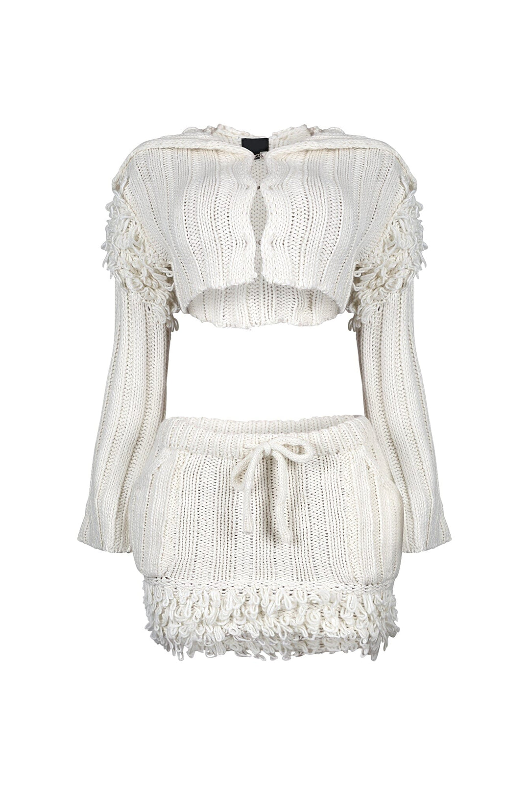 Briana Knit Cropped Top &amp; Skirt SET