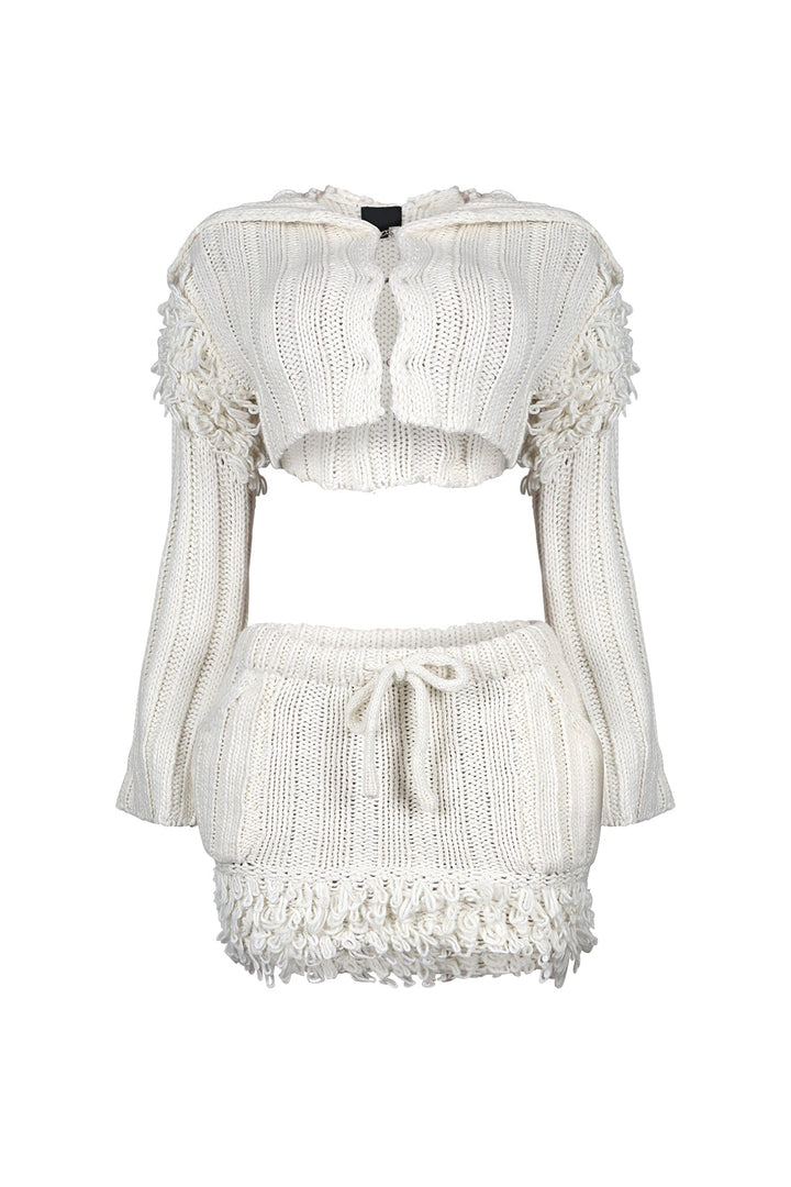 Briana Knit Cropped Top &amp; Skirt SET
