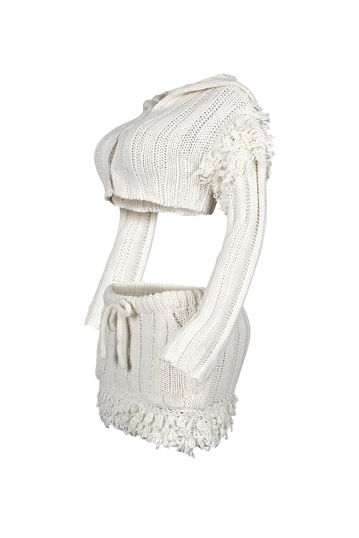 Briana Knit Cropped Top &amp; Skirt SET