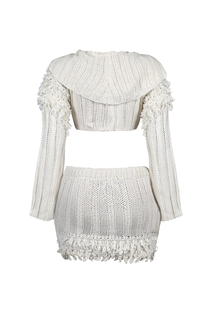 Briana Knit Cropped Top &amp; Skirt SET
