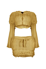 Briana Knit Cropped Top &amp; Skirt SET