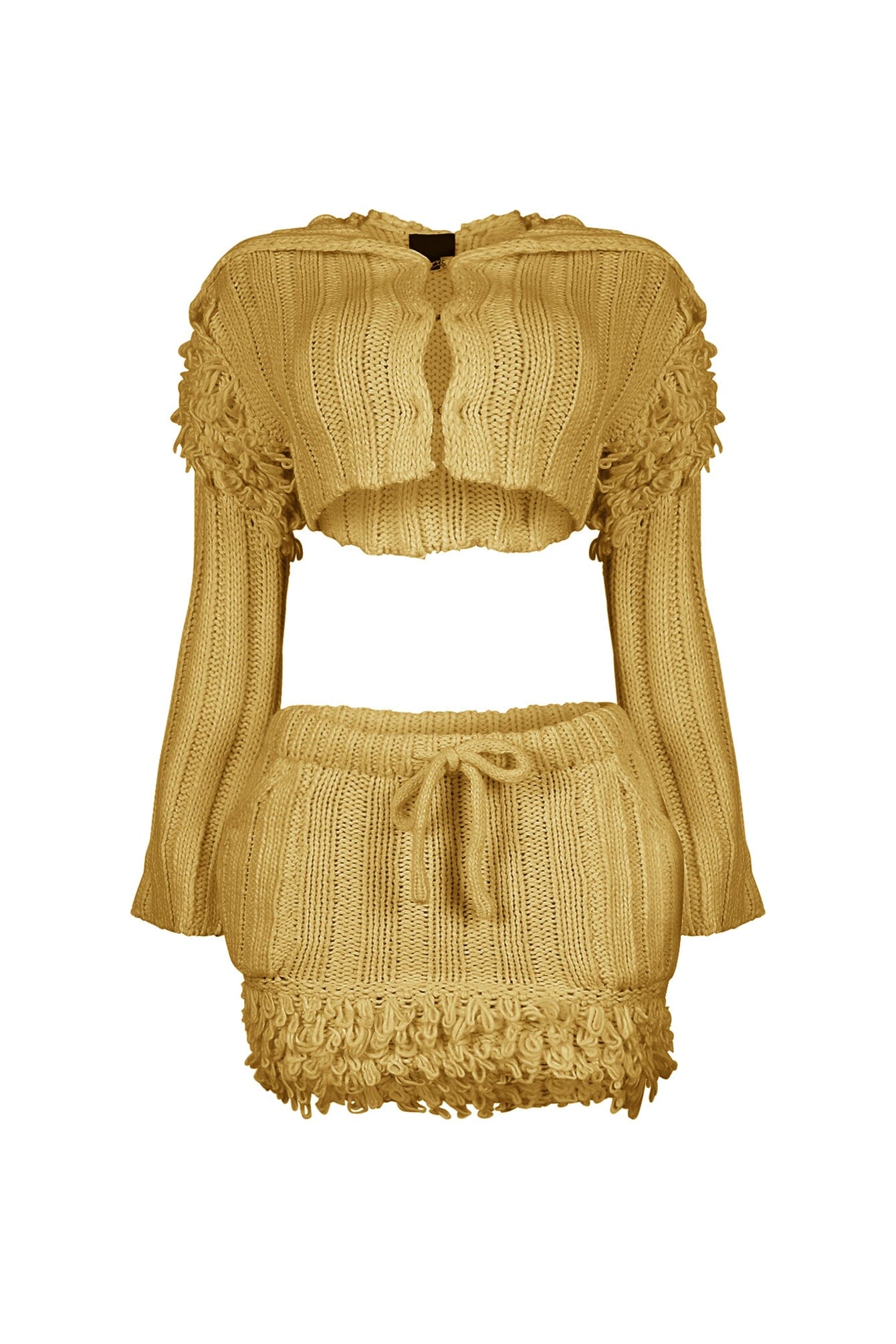 Beth Cropped Knit Overlay (Curd)