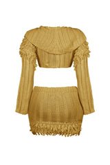 Briana Knit Cropped Top &amp; Skirt SET