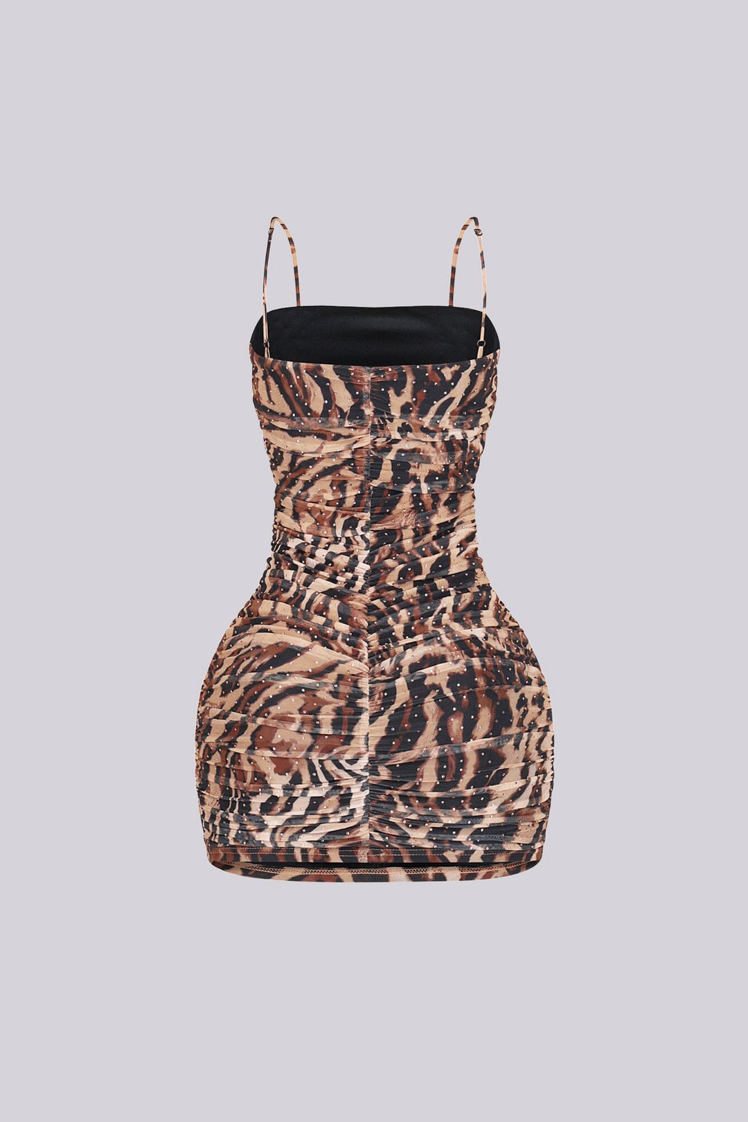 Slay In Leopard Ruched Mini Dress