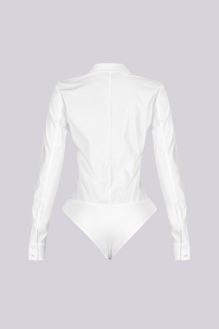 Own Me V Neck Long Sleeve Polo Bodysuit