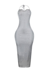 Natalia Lurex Metallic Midi Dress