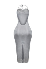 Natalia Lurex Metallic Midi Dress