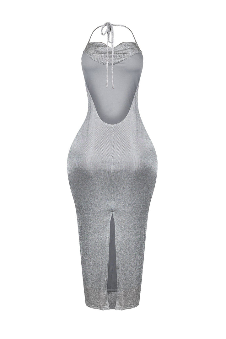 Natalia Lurex Metallic Midi Dress