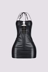Perky PU Bustier Mini Dress