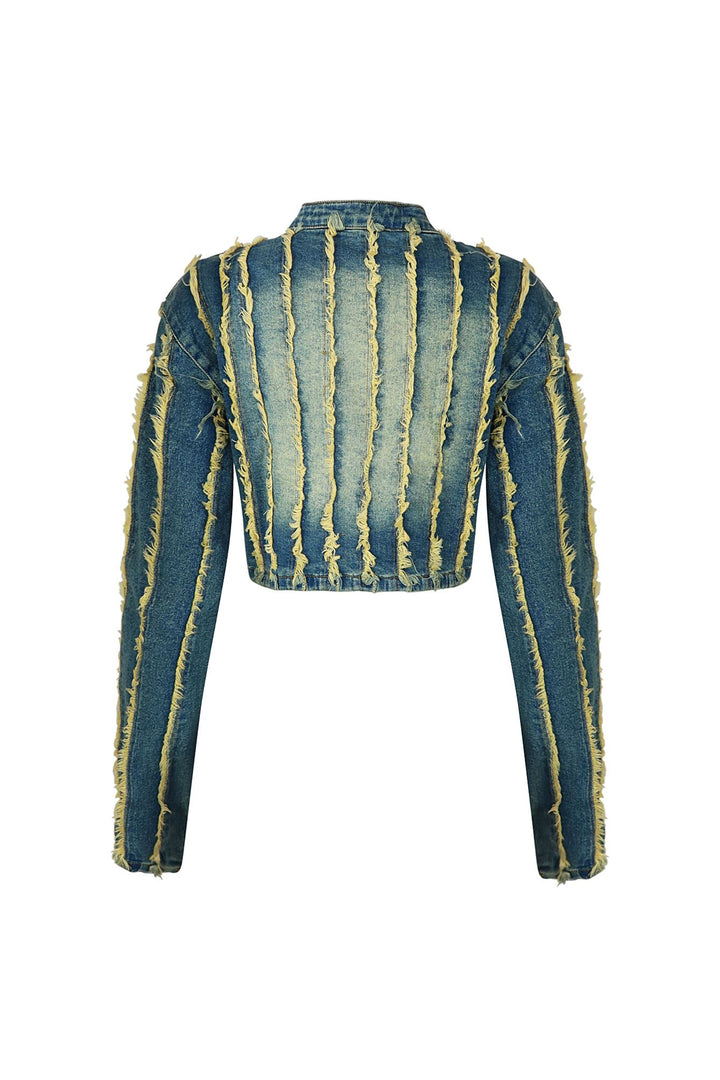 Katrina Frayed Hem Denim Jacket