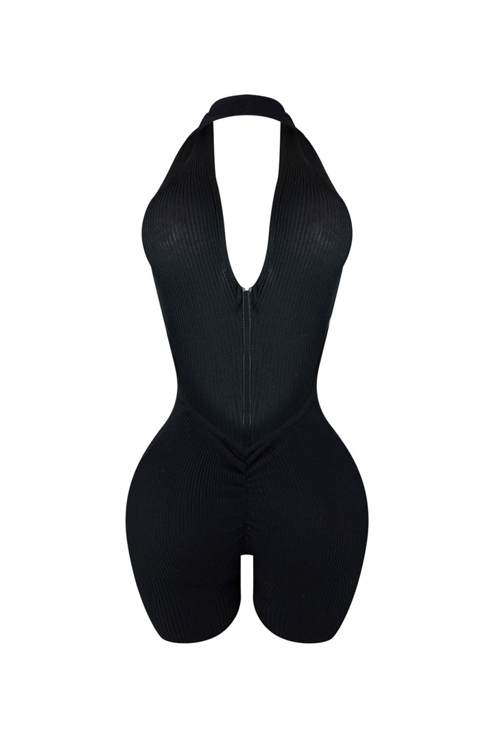 Keli Halter Neck Zip Up Romper