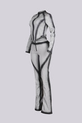 Grey Pop Airbrushed Jacket &amp; Pants SET