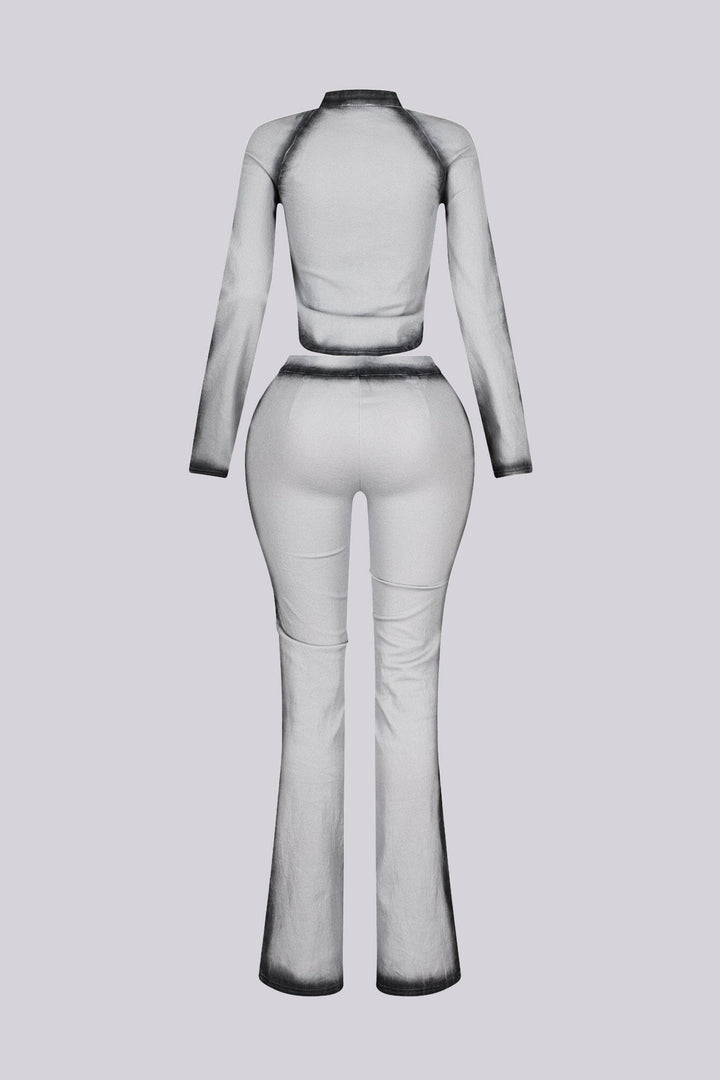 Grey Pop Airbrushed Jacket &amp; Pants SET