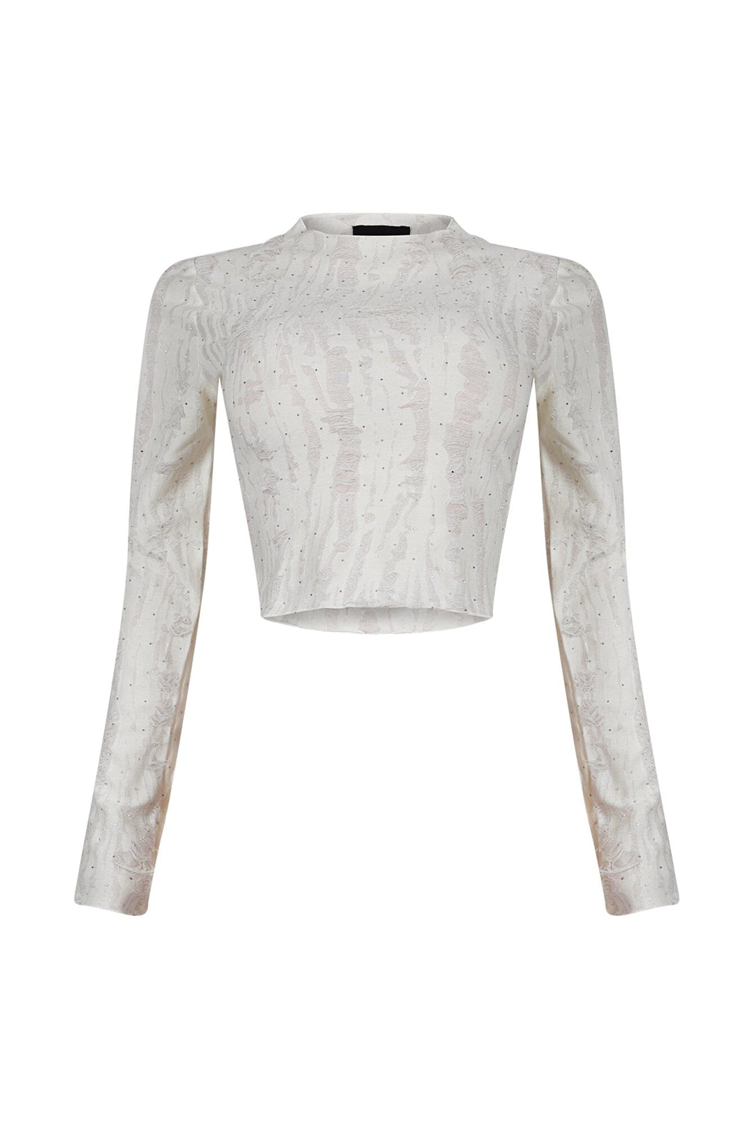Jordyn Grunge Textured Rhinestone Top