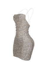 Mya Sequin Ruched Mini Dress