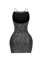 Mya Sequin Ruched Mini Dress