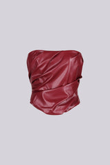 Sleek Spicy PU Tube Top