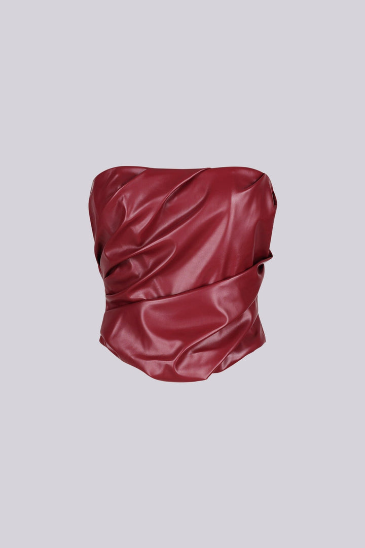 Sleek Spicy PU Tube Top
