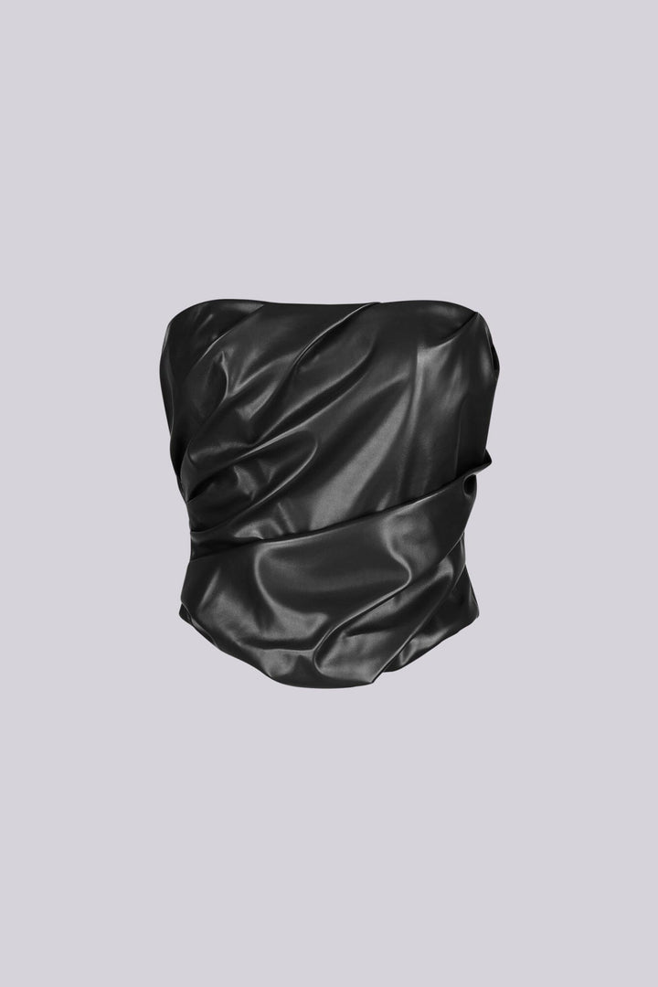 Sleek Spicy PU Tube Top