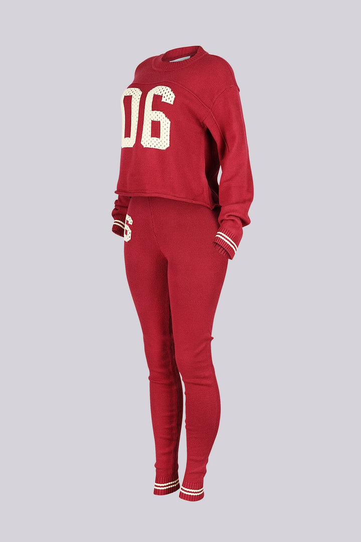 Zarah Knit 06 Graphic Top &amp; Leggings SET