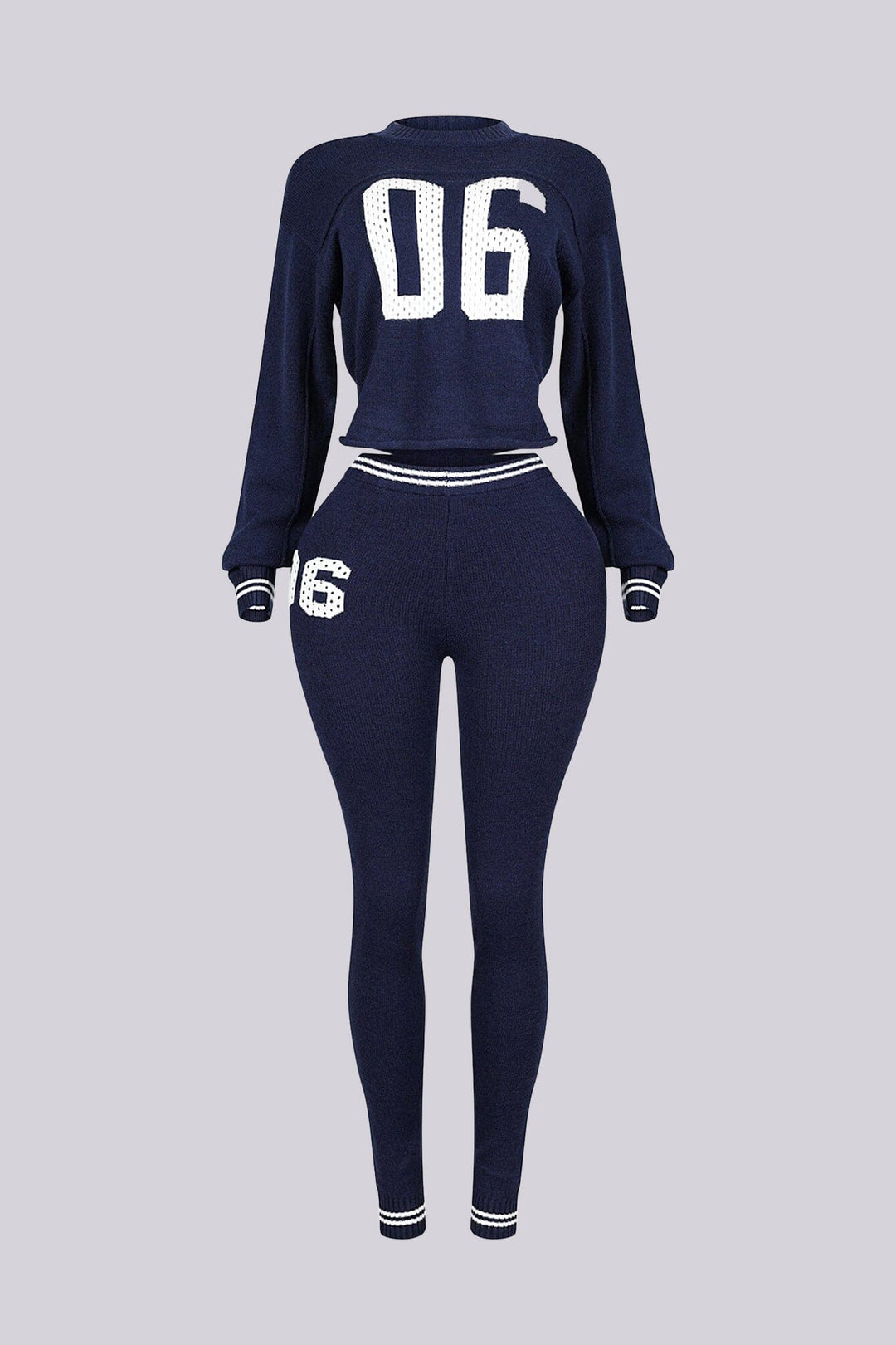 Zarah Knit 06 Graphic Top &amp; Leggings SET