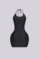 Lumina Prism Rhinestone Mini Dress