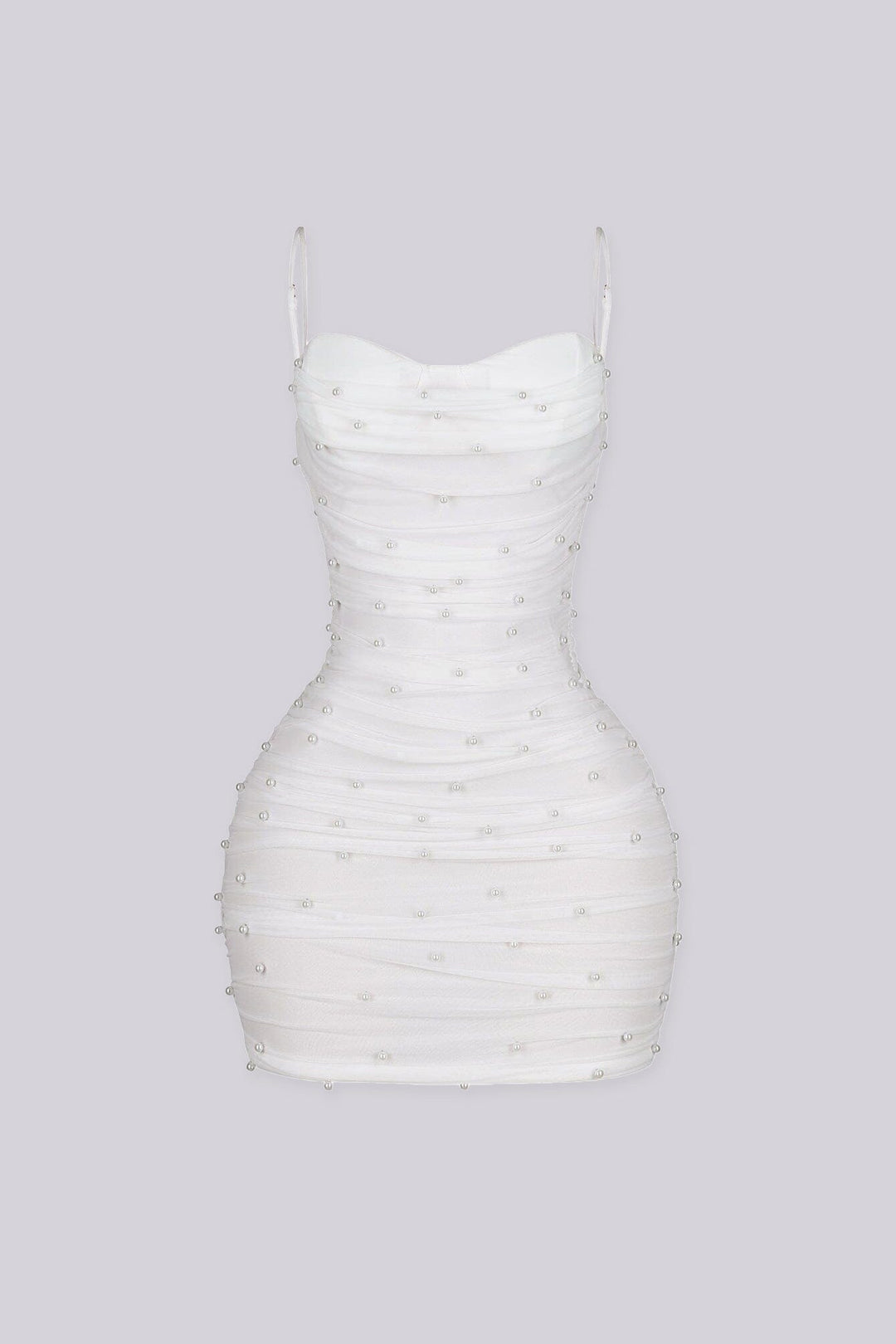 Celebrate Pearl Mesh Mini Dress
