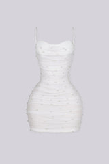 Celebrate Pearl Mesh Mini Dress