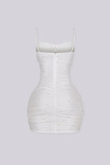 Celebrate Pearl Mesh Mini Dress