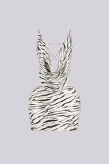 Zebra Sequin Halter Top &amp; Skirt SET