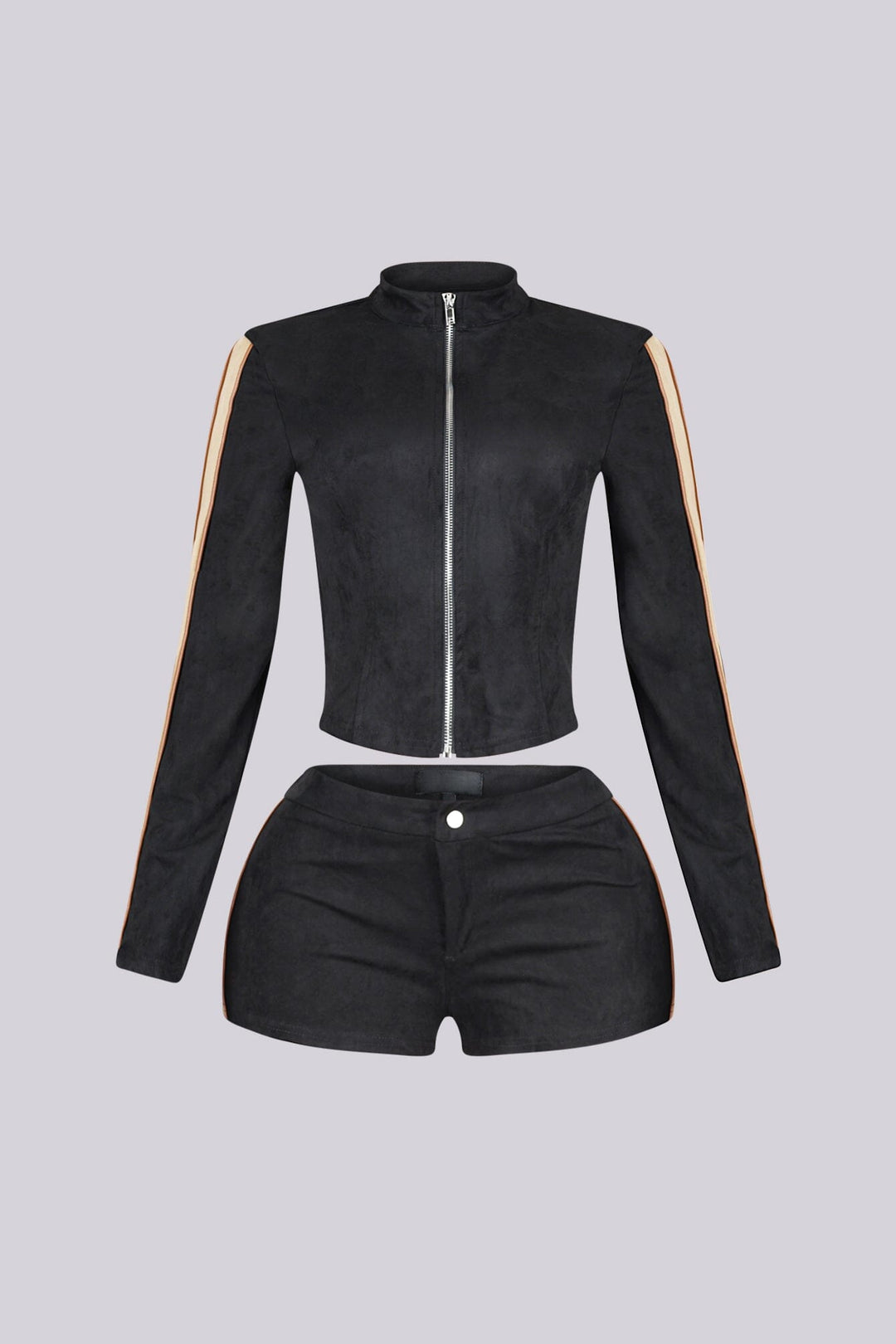 Blockline Suede Jacket &amp; Shorts SET