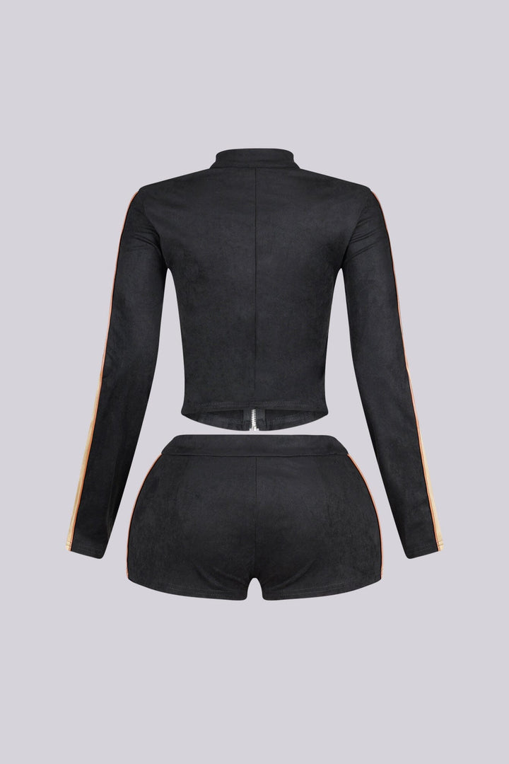 Blockline Suede Jacket &amp; Shorts SET