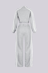 Chill Motion Striped Jacket &amp; Pants SET