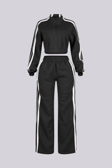 Chill Motion Striped Jacket &amp; Pants SET